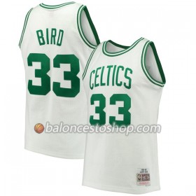 Camiseta Hombre NBA Boston Celtics Larry Bird 3 Hardwood Classics Blanco Swingman